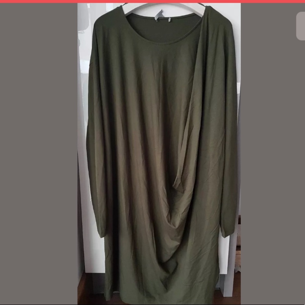 COS olive green dress new with tag size s